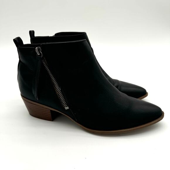 Sam Edelman Circus Hazel Black Western Zipper Bootie 8 - Picture 1 of 5